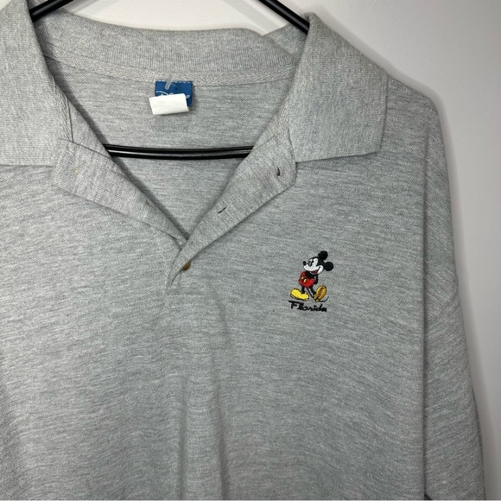 Men’s Disney Florida Size XL Gray Short Sleeve Polo With Mickey‎